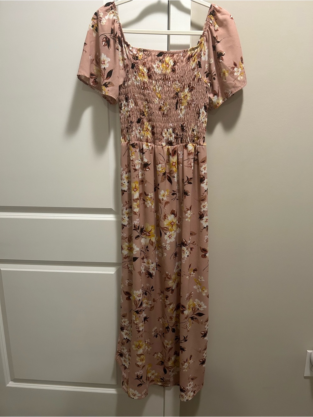 Live To Be Spoiled Pink Floral On or Off-Shoulder Dress